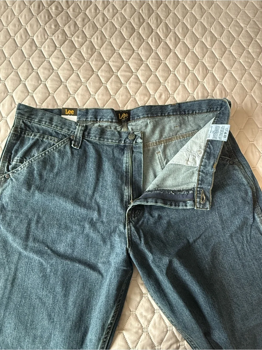 NWT Lee Men's Carpenter Jeans Loose Fit Straight Leg Size 40x29